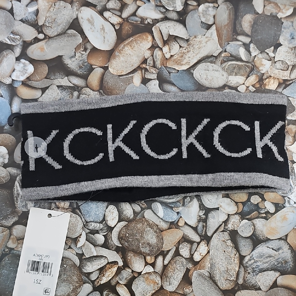 Calvin Klein Black and Gray Headband